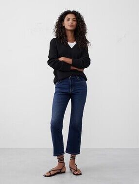 NWT Banana Republic Factory High Waisted Cropped Jeans, Size 29 Tall